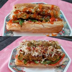 A picture of Chicken Subway Sandwich.