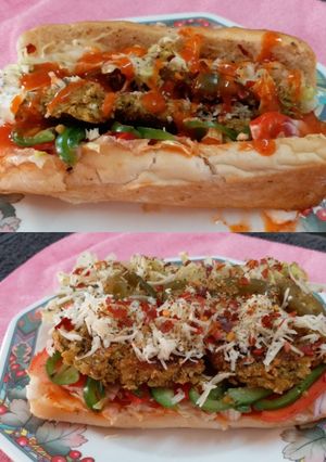 A picture of Chicken Subway Sandwich.