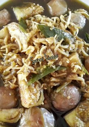 Foto resep Terong Lalap & Teri Sambal Hijau