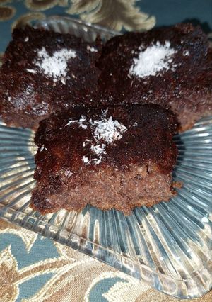 عکسی از دستور کیک خیس شکلاتی 🥧🍫