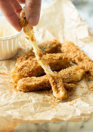 烤箱料理 – 酥烤馬芝拉起司條 的食譜成品照片