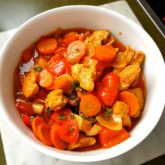 A picture of Chicken sweet and sour sauce.