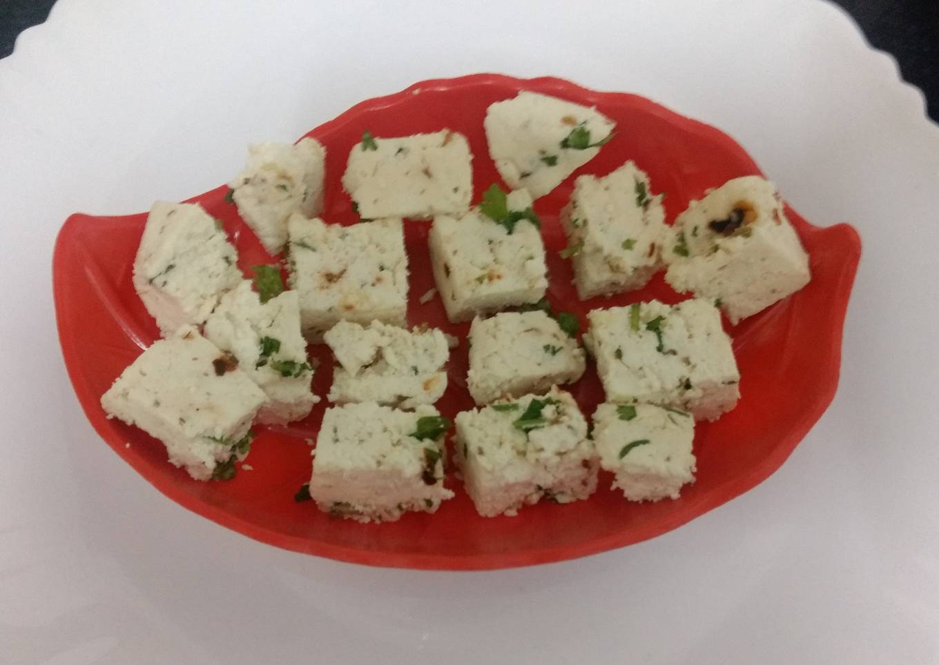 Spiced paneer/ cottage cheese (paneer with twist of Indian spices)