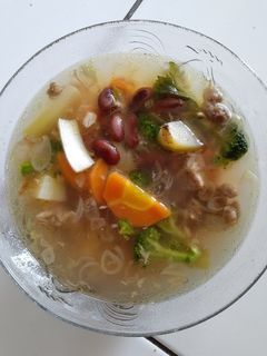 Foto resep Sop daging sapi kacang merah