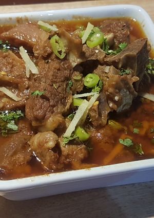 A picture of Bhunna gosht(mutton masala).