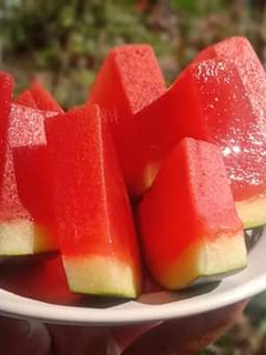 Hình của món Thạch dưa hấu (giải nhiệt mùa hè).