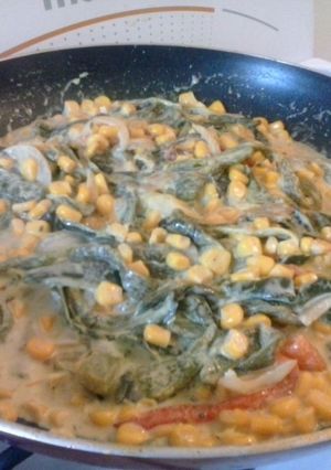 Una foto de Rajas Poblanas con elote🌽