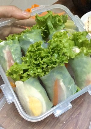 รูปของ สลัดโรล อาหารเช้า🥗🍅🥬