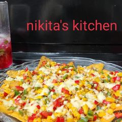 A picture of Cheese Vegetables Nachos.