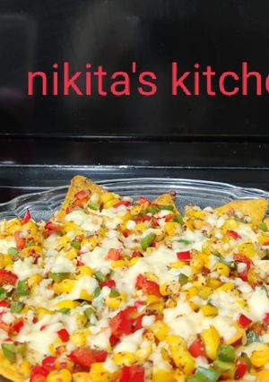 A picture of Cheese Vegetables Nachos.