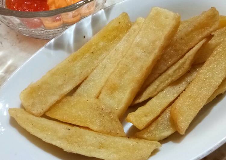 Langkah Mudah untuk Membuat Kentang goreng renyah ala restoran fast food, Lezat Sekali