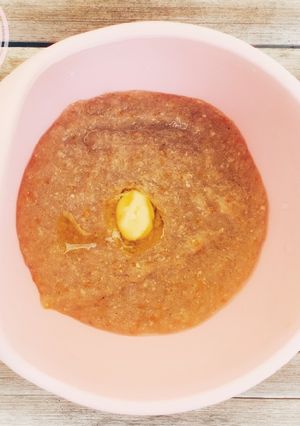 Foto resep MPASI Menu Lengkap Bubur Telur Daging 6 Mo+