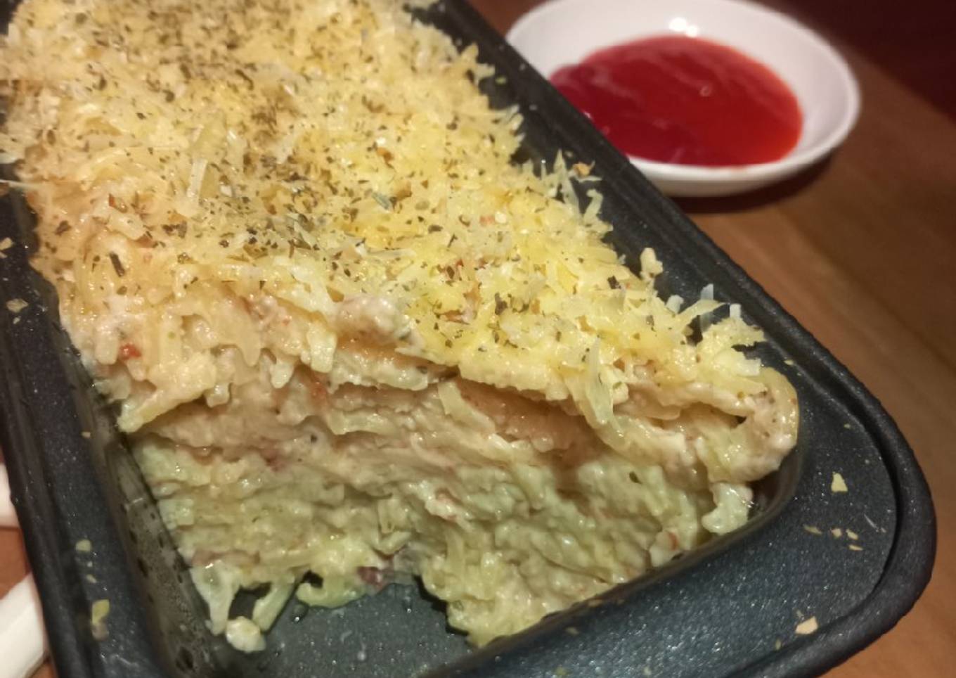 Spaghetti and Cheese Panggang