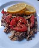 Ensalada de Caballa con Limón  Tomate y Cebolla