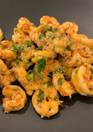 A picture of Shrimp with Cumin, Lime, and Ginger.