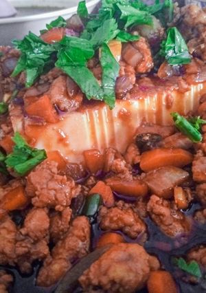 Gambar Tauhu lembut ayam berkuah