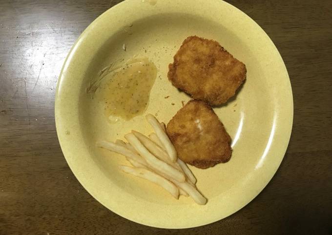 Fish and chips with Toyohira honey