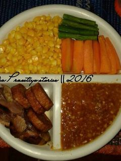 Foto resep Ayam Panggang feat Bistik Ikan Tuna ala Steak
