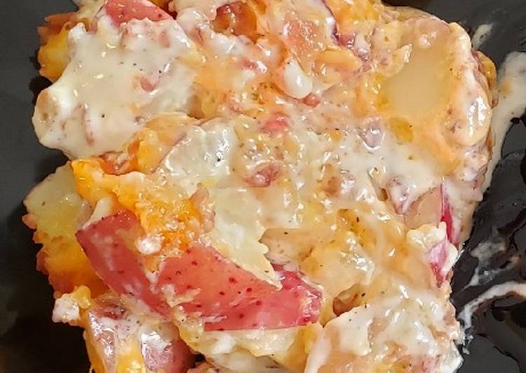 Steps to Make Speedy Cheddar Bacon Ranch Potatoes