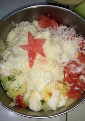 Foto resep Salad buah simple