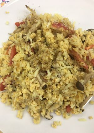 รูปของ ข้าวผัดไข่มังสวิรัติ คลีนแต่ครบไร้น้ำมัน 21 g Protein 30 g carb