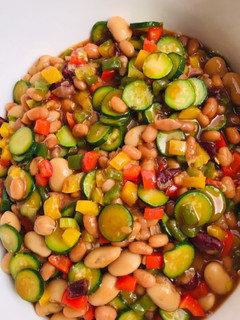 A picture of Sweet & sour bean salad #themechallenge.