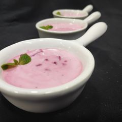 A picture of Beetroot yoghurt.