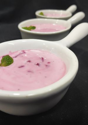 A picture of Beetroot yoghurt.