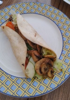 Una foto de Wrap de champiñones