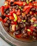 Ensalada poroto negro y tomate