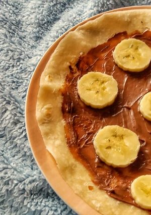 A picture of Banana and Nutella Tortilla.