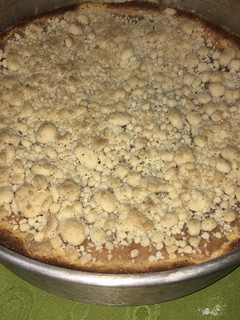 Una foto de Kuchen de manzana con migas
