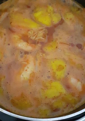 Foto resep Lempah kuning udang nanas