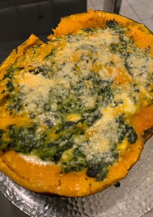 Una foto de Calabaza rellena liviana y light
