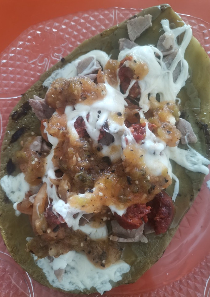 Una foto de Huarache de Nopal
