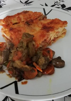 Foto de Lasanha com legumes variados