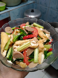 Foto resep 11. Tumis sawi tahu baso