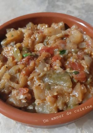 Une photo de Hmiss a base d'aubergines 🌶