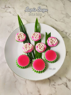 Foto resep Lapis Sagu bentuk bunga