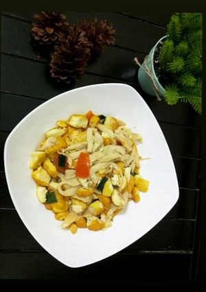 Foto resep Tumis Jamur Tahu