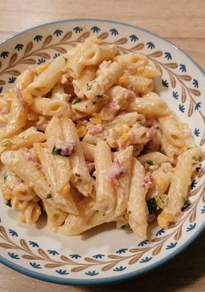 Vajkrémes baconös tészta recept fotója