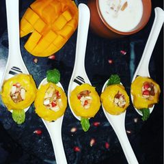 A picture of Choco Mango Golgappe.