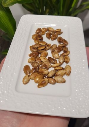 Una foto de Semillas de zapallo como snack