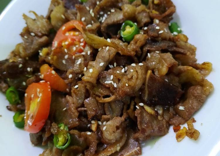 Resep Beef belly slice teriyaki, Menggugah Selera