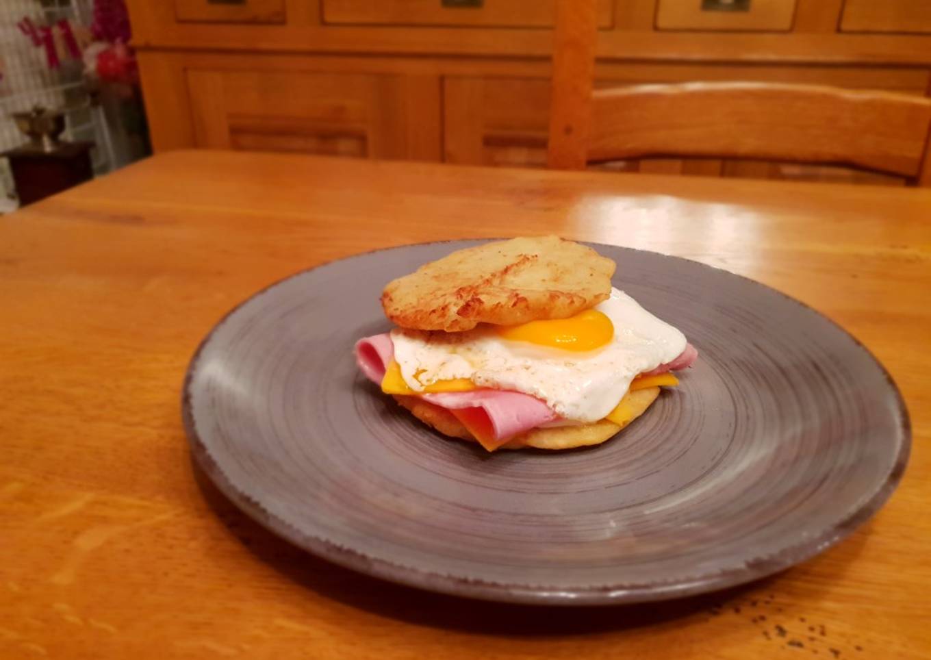 Beignet de patate douce façon hamburger