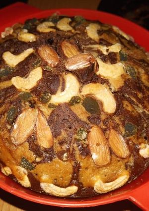 जेब्रा नटस केक (zebra Nuts cake recipe In Hindi) रेसिपी मुख्य फोटो