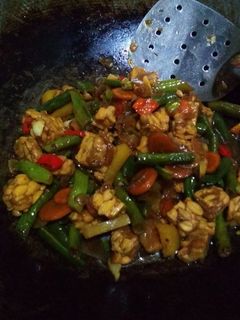 Foto resep Tumis tempe dan sayuran