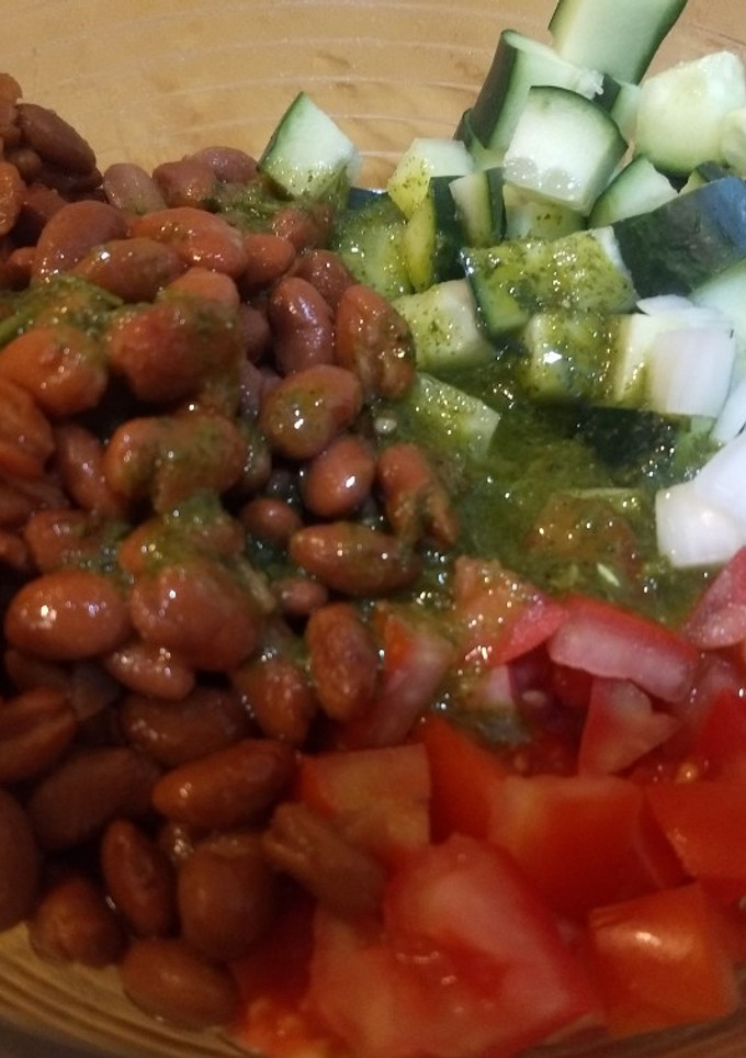 Una foto de Ensalada fresca de frijoles