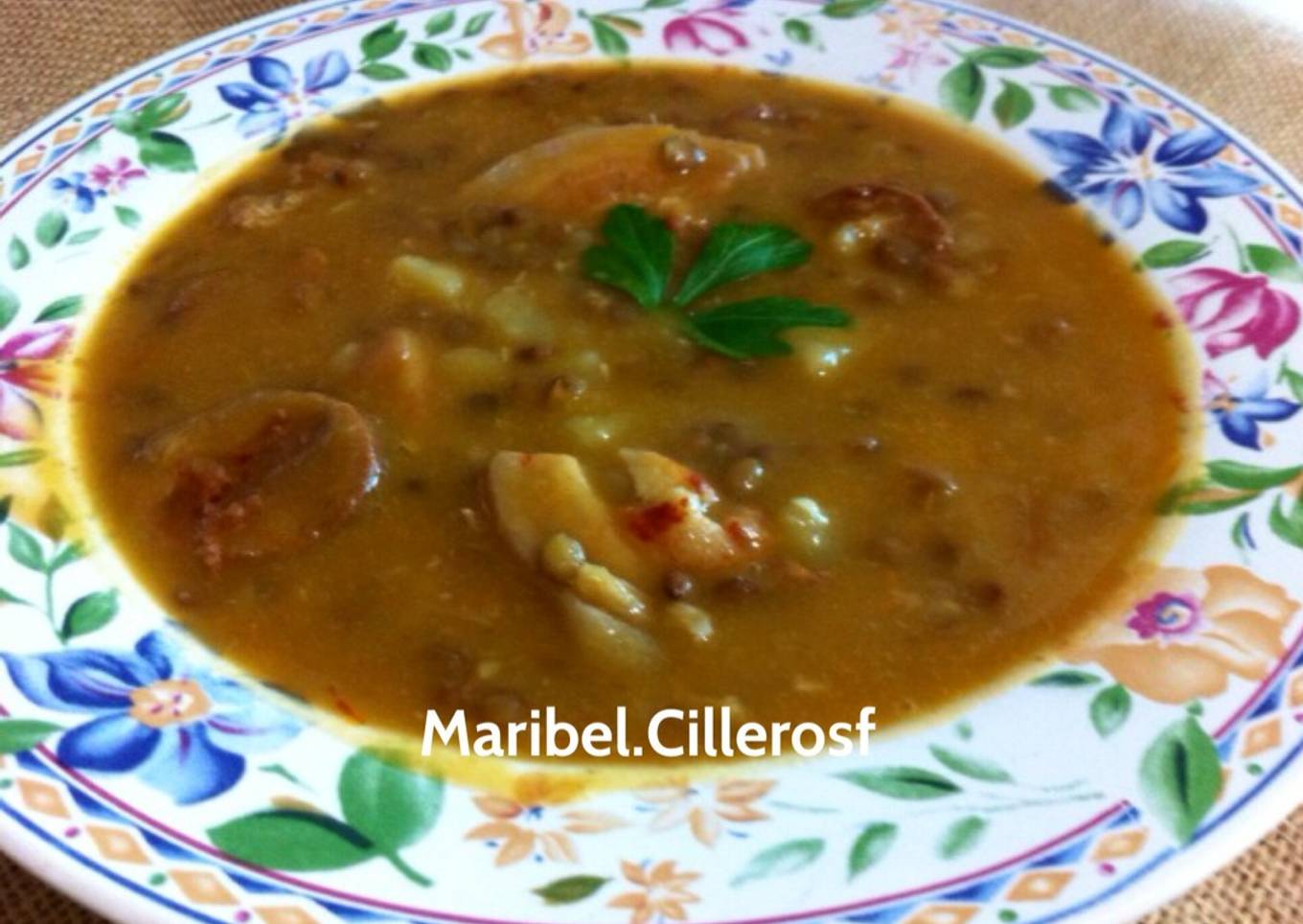 Lentejas con chorizo y panceta