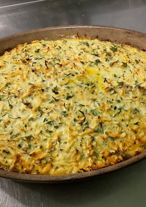 Une photo de Flan de panais et courgettes à la crème et persil